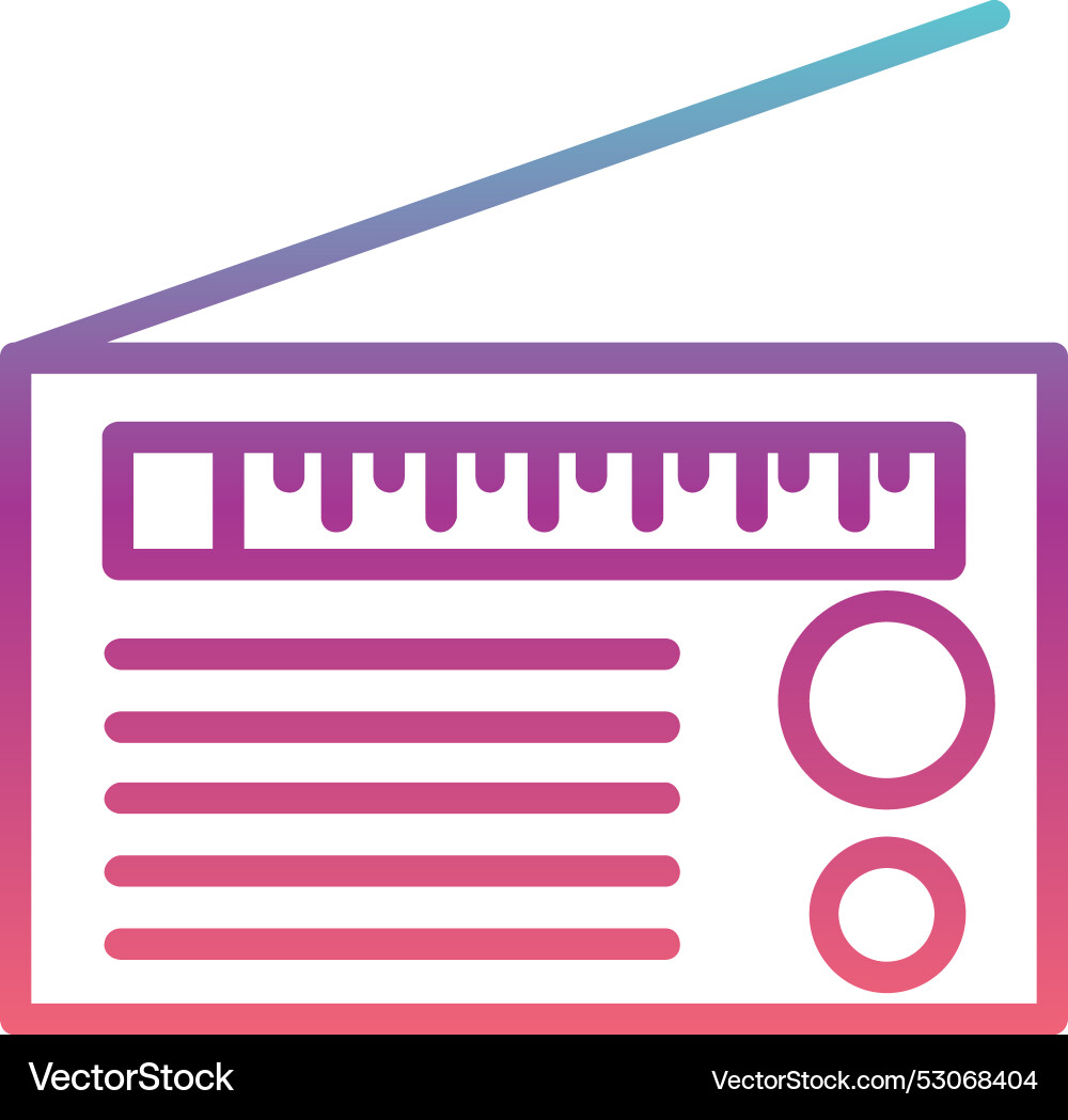Radio line gradient design Vector Image