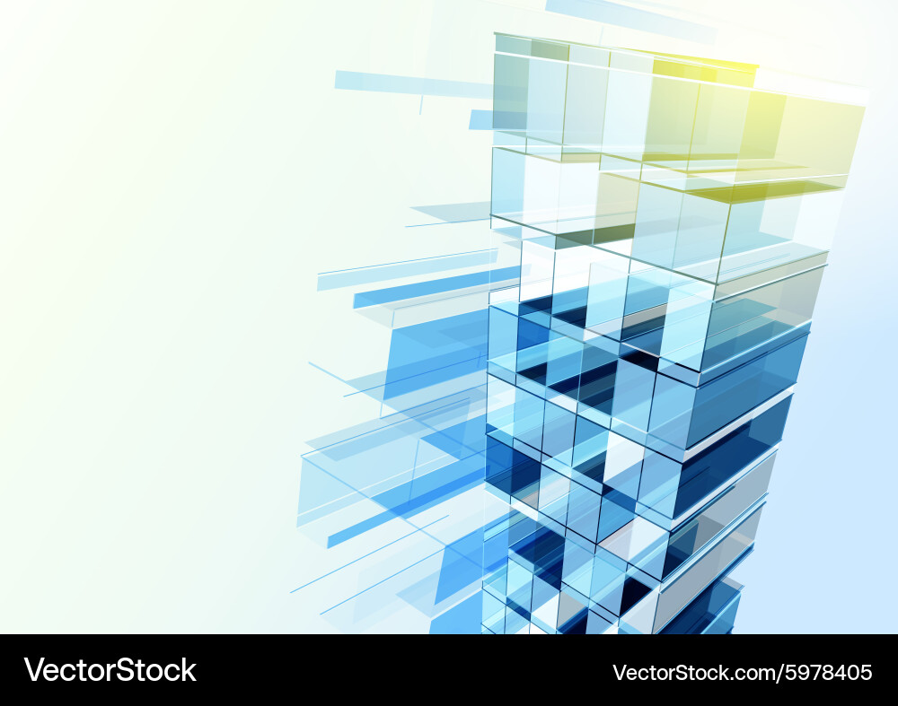 Abstract building from the lines vector image