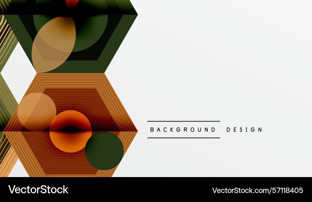 Abstract geometric pattern hexagons circles lines Abstract geometric pattern hexagons circles lines Vector Image