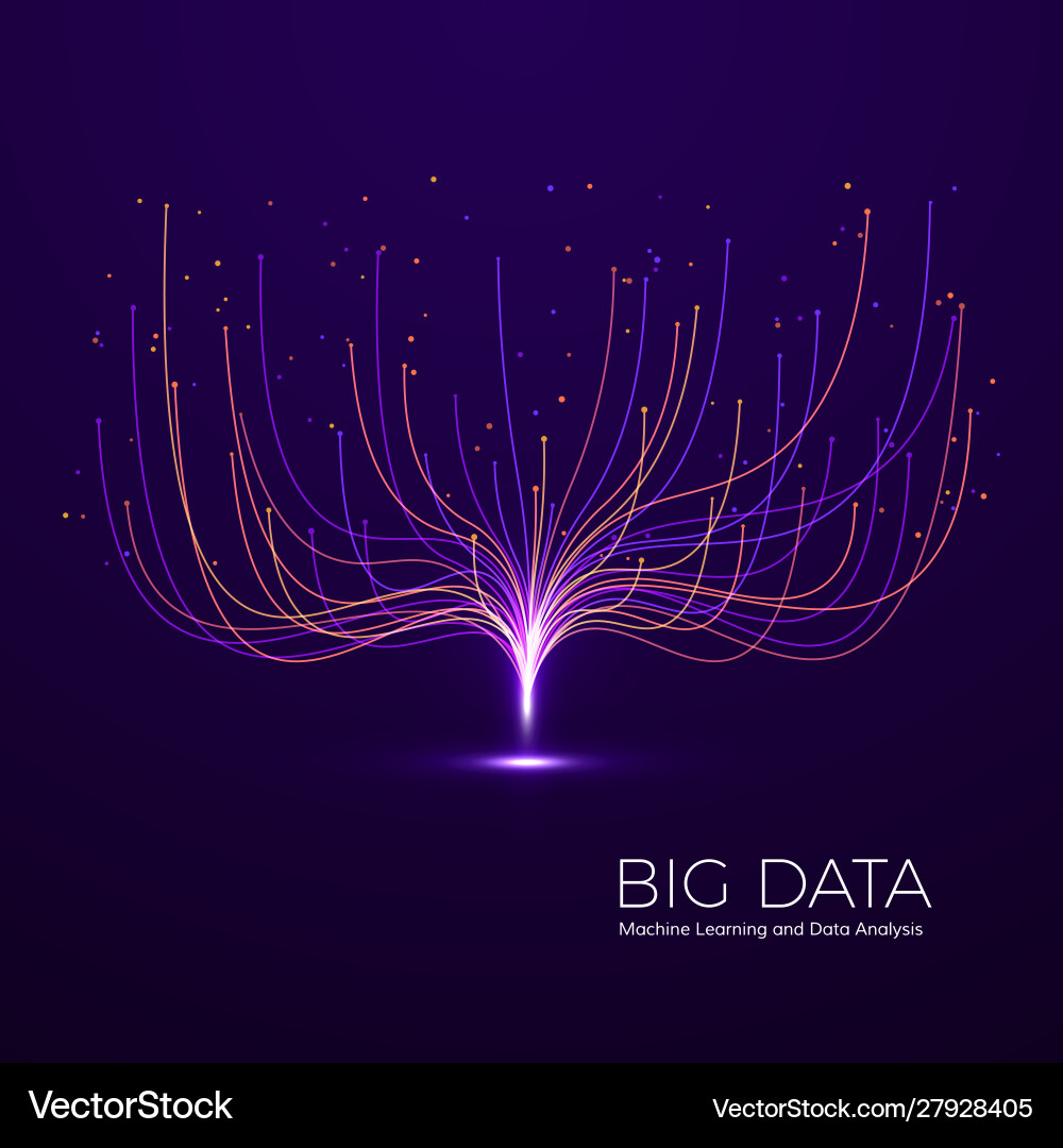 Big data machine learning and analysis Big data machine learning and analysis vector image