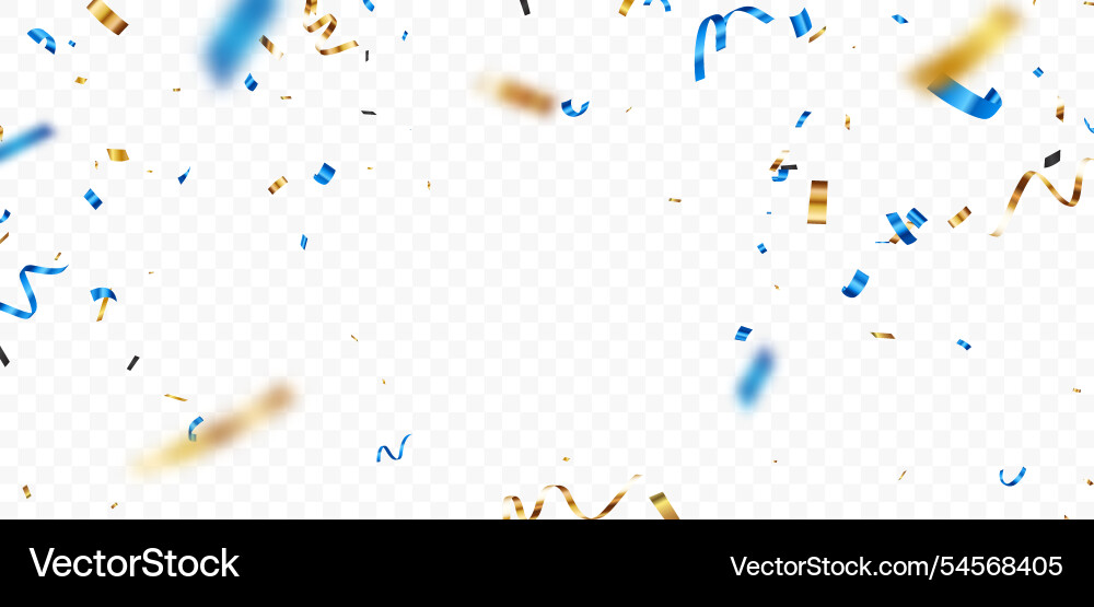 Blau und Gold Konfetti-Banner Blau und Gold Konfetti-Banner vektorbild
