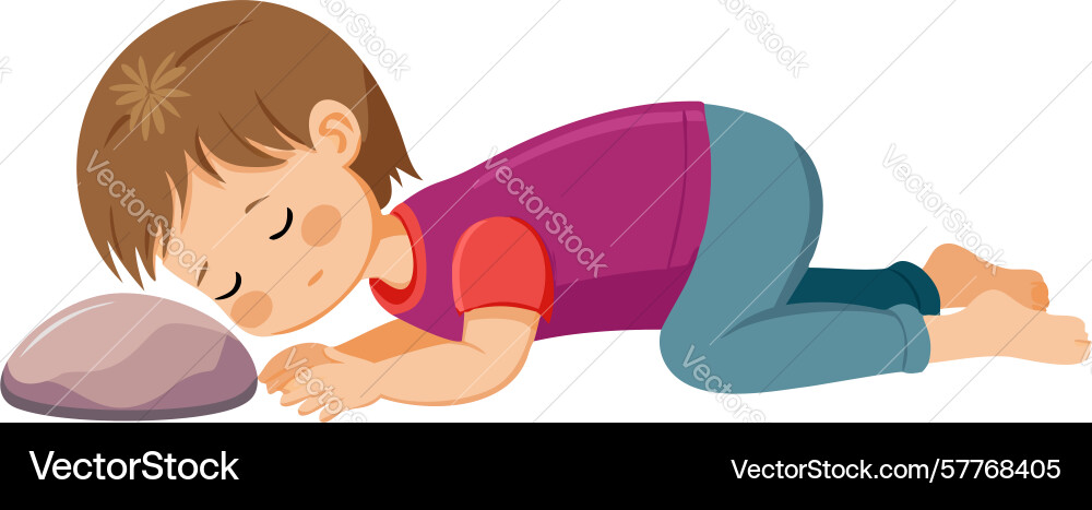 Child napping peacefully rest and calmness design Vector Image