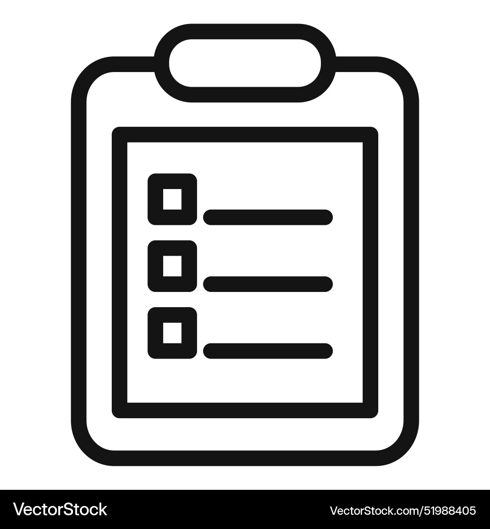 Organized list icon ideal for note-taking Organized list icon ideal for note-taking vector image