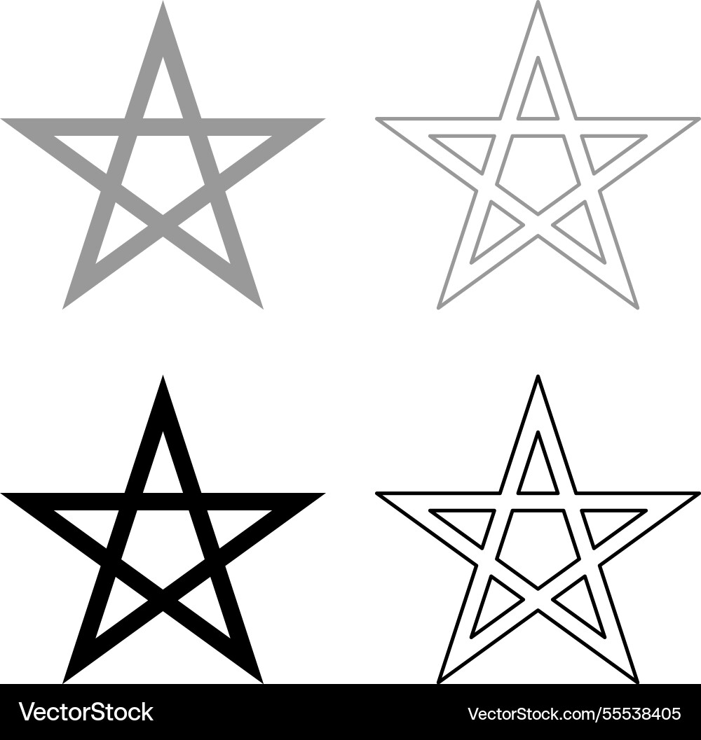 Pentagram neo paganism sign fünf spitze star set Pentagram neo paganism sign fünf spitze star set vektorbild