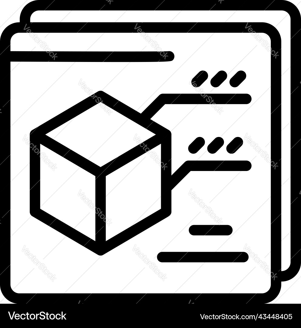 Software icon outline service system Software icon outline service system Vector Image