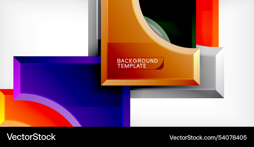 Square arrow shapes with round elements Vector Image
