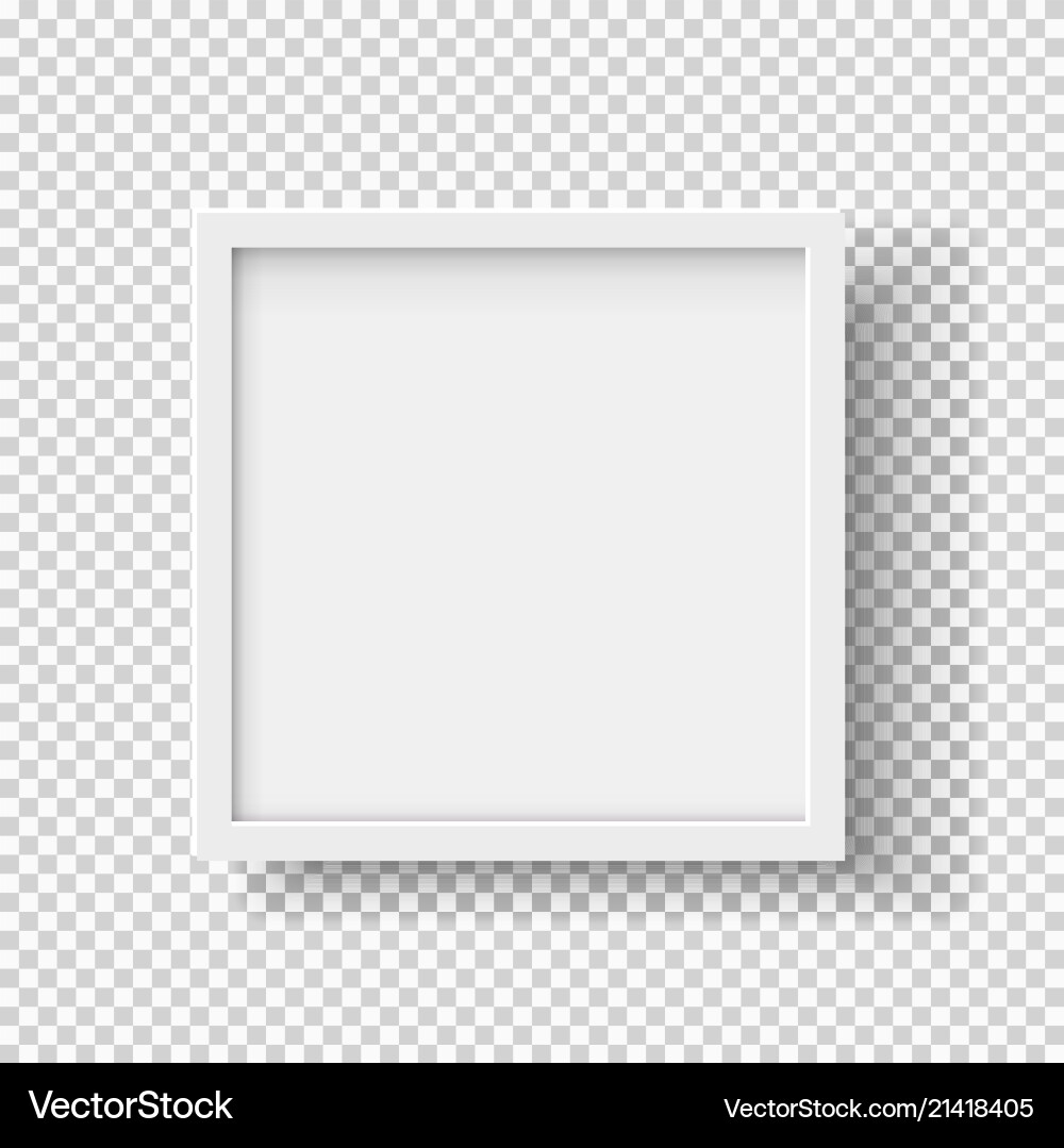 White Realistic Empty Picture Frame vector image