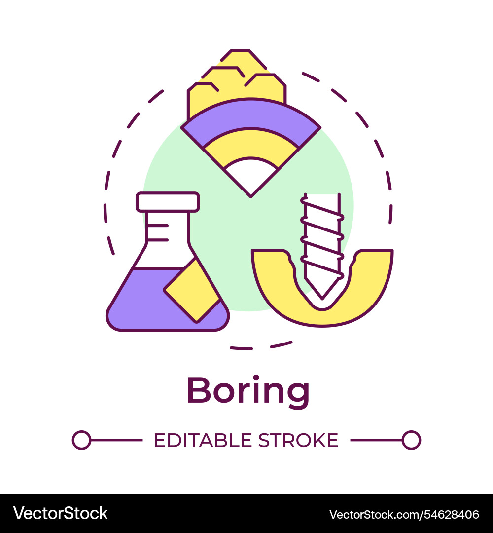Boring multi color concept icon Boring multi color concept icon vector image