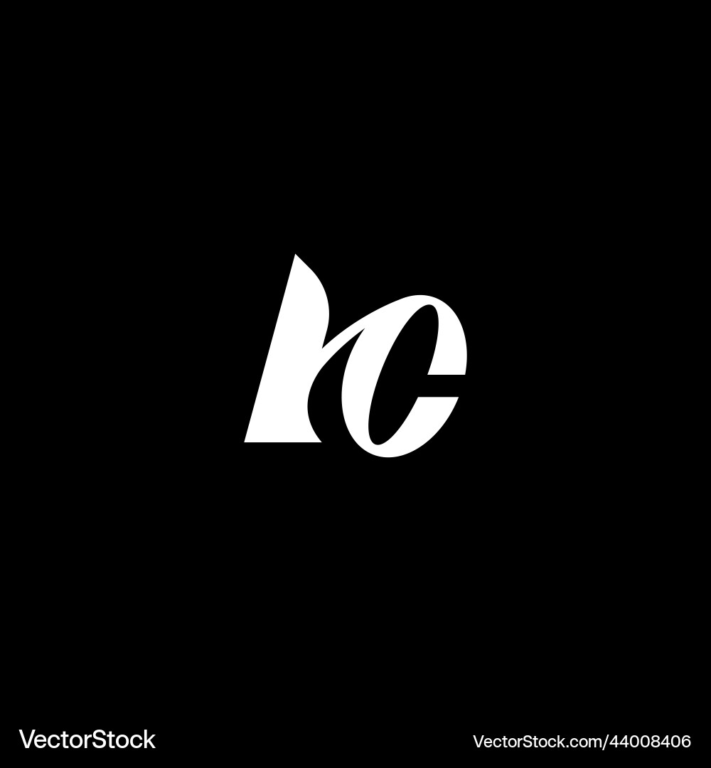 Initial based clean and minimal letter hc ch Vector Image
