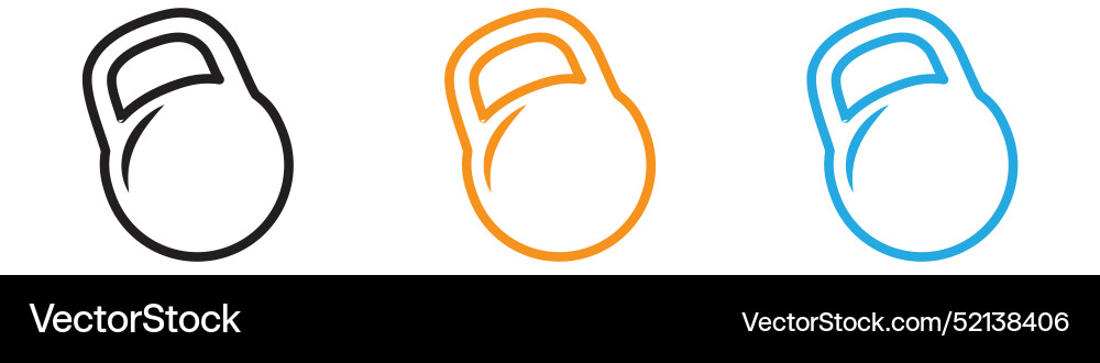 Kettlebell logo set collection for web app ui Kettlebell logo set collection for web app ui Vector Image