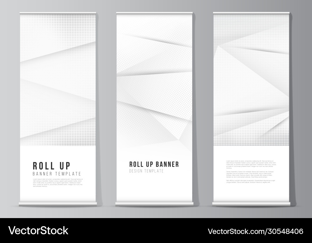 Layout roll up mockup design templates Layout roll up mockup design templates vector image