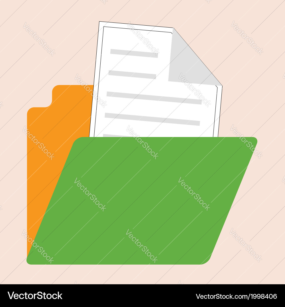 Retro style open folder icon vector image