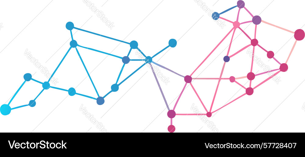 Abstract geometric network structure modern vector image