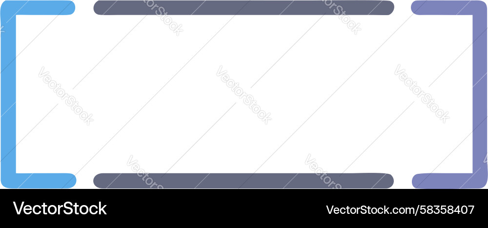 Dashed Rectangular Frame Vector Image