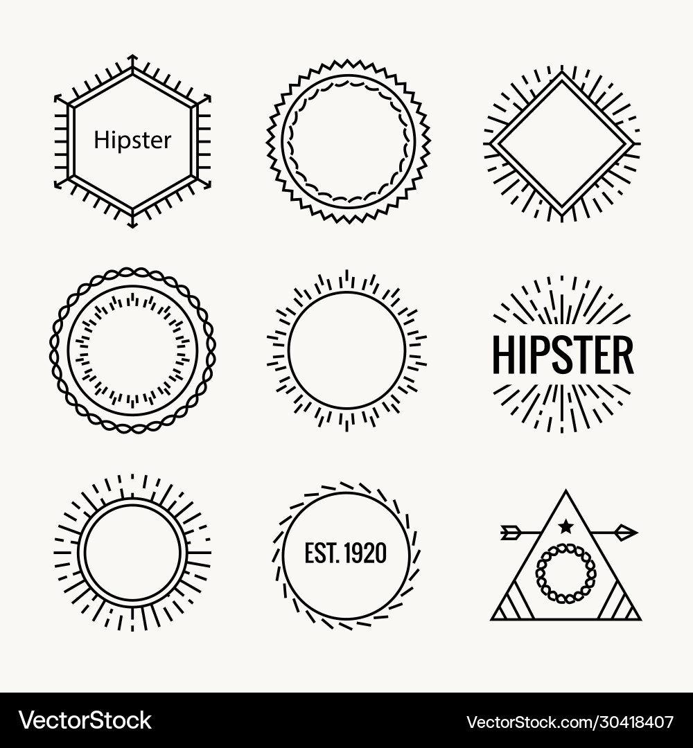 Geometrische Hipster Vintage Logo Form Icon Geometrische Hipster Vintage Logo Form Icon vektorbild