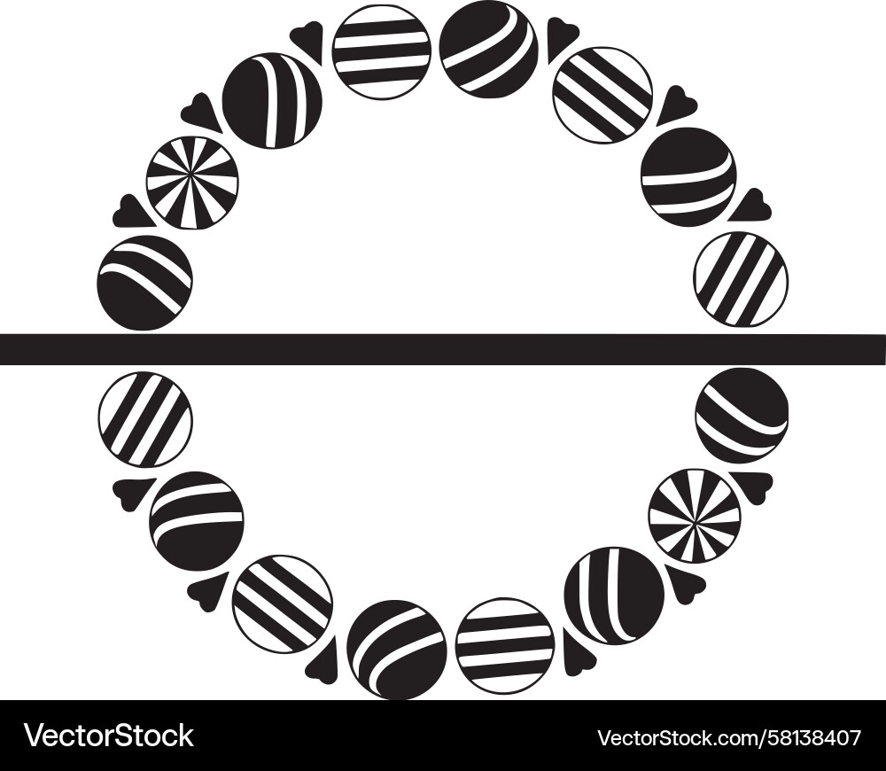 Interlocking Heart Circle Pattern Vector Image