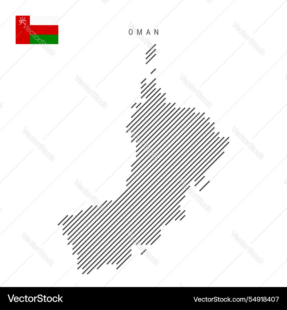 Oman map from pattern of black slanted parallel Oman map from pattern of black slanted parallel vector image