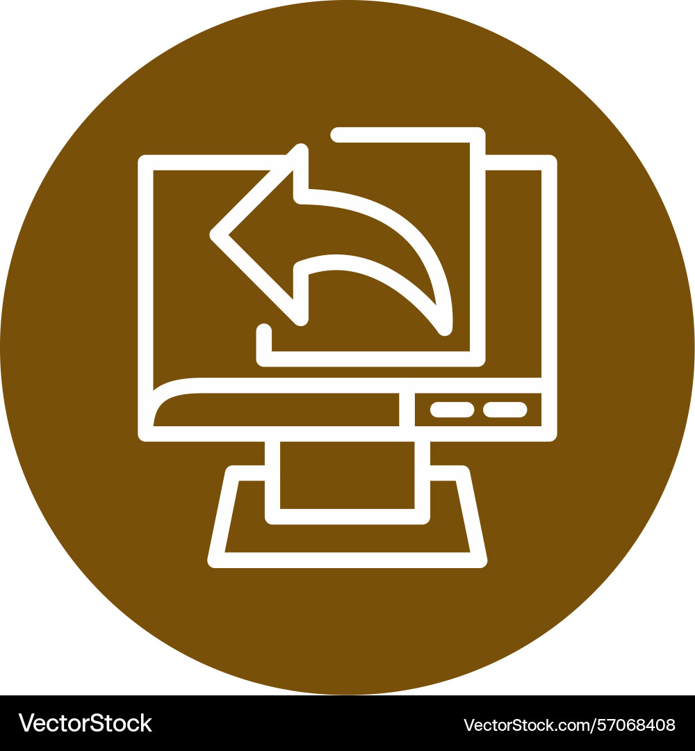 Data import line circle style icon design Vector Image