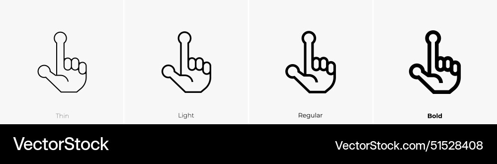 Extraterrestrial icon thin light regular and bold Vector Image