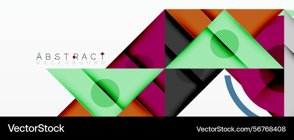 Geometric shapes overlap creating vibrant Vector Image