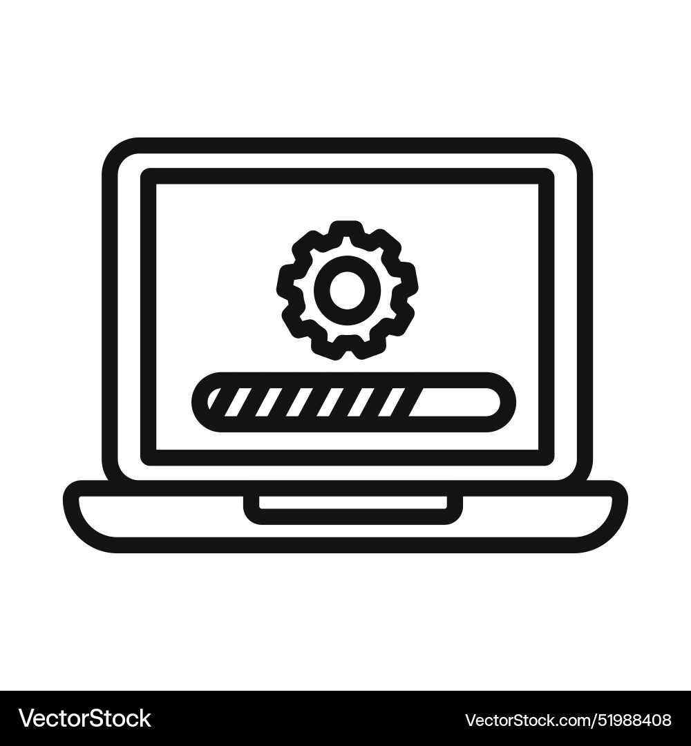 Loading process update icon mark in filled style vector image