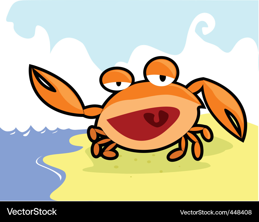 Smiling crab Vector Image