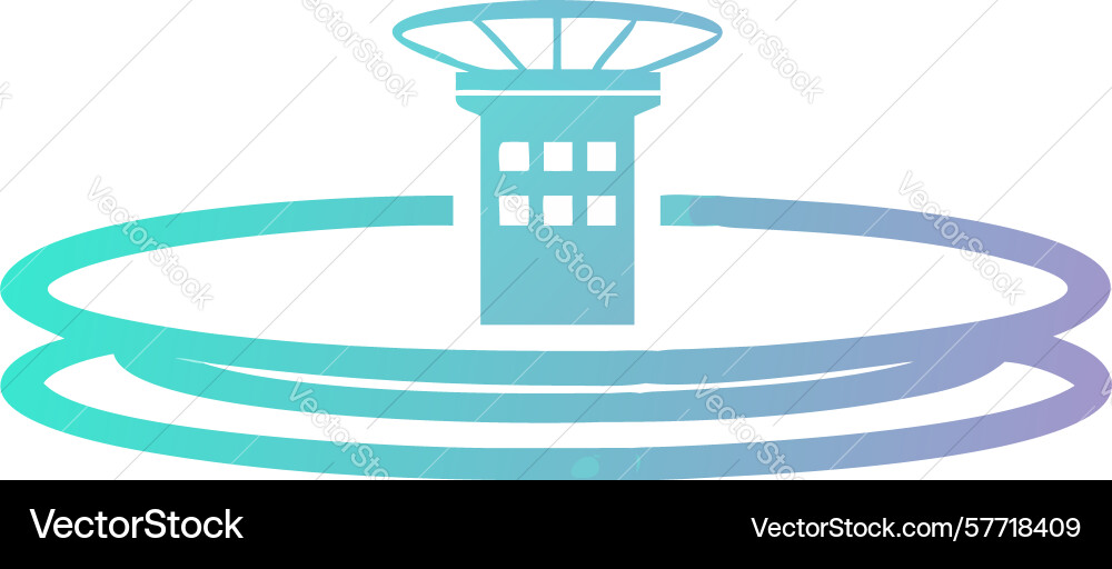 Abstract communication tower network data flow vector image