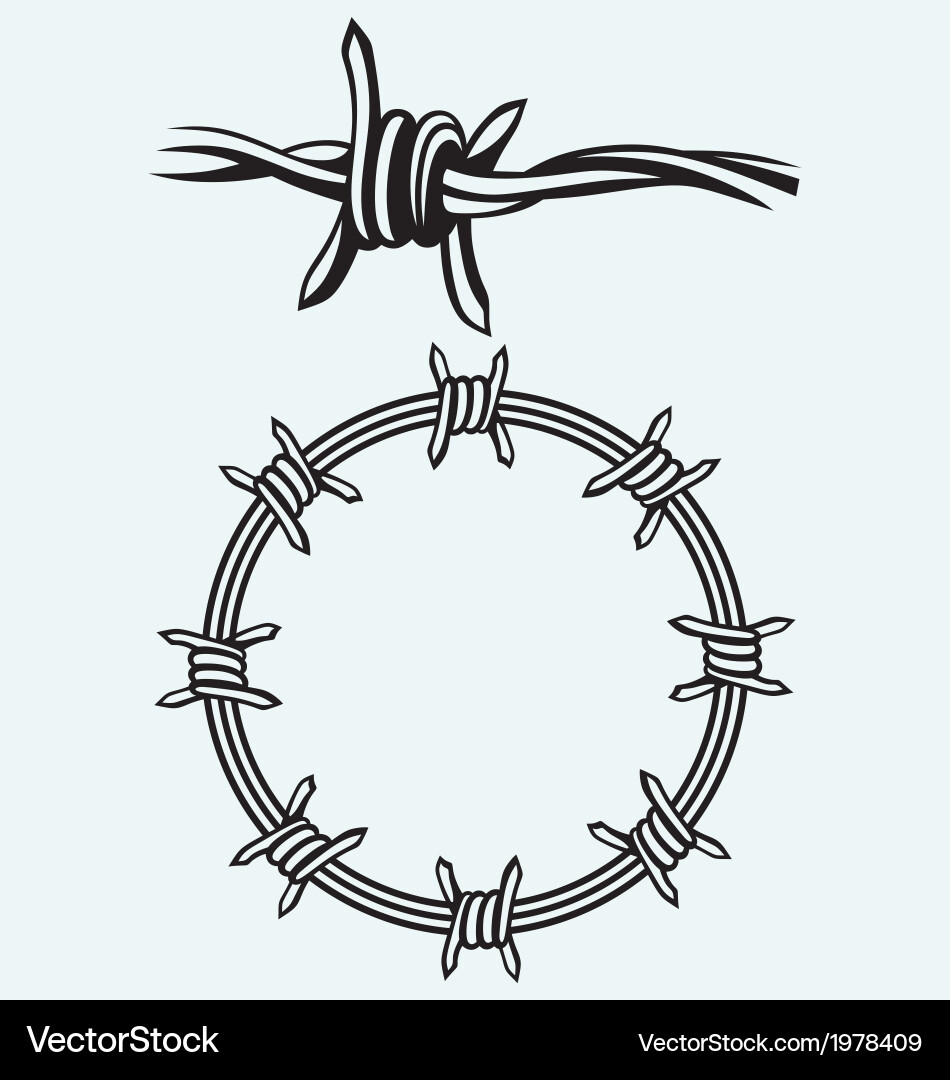Barbed wire Royalty Free Vector Image - VectorStock