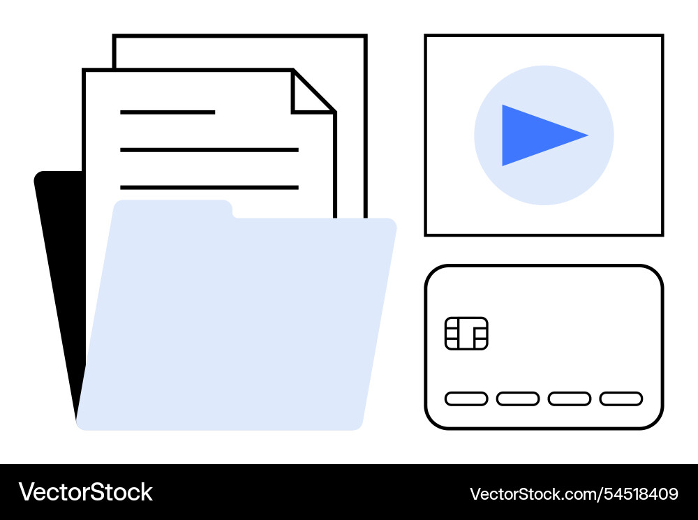 Digital organization and file management Digital organization and file management vector image