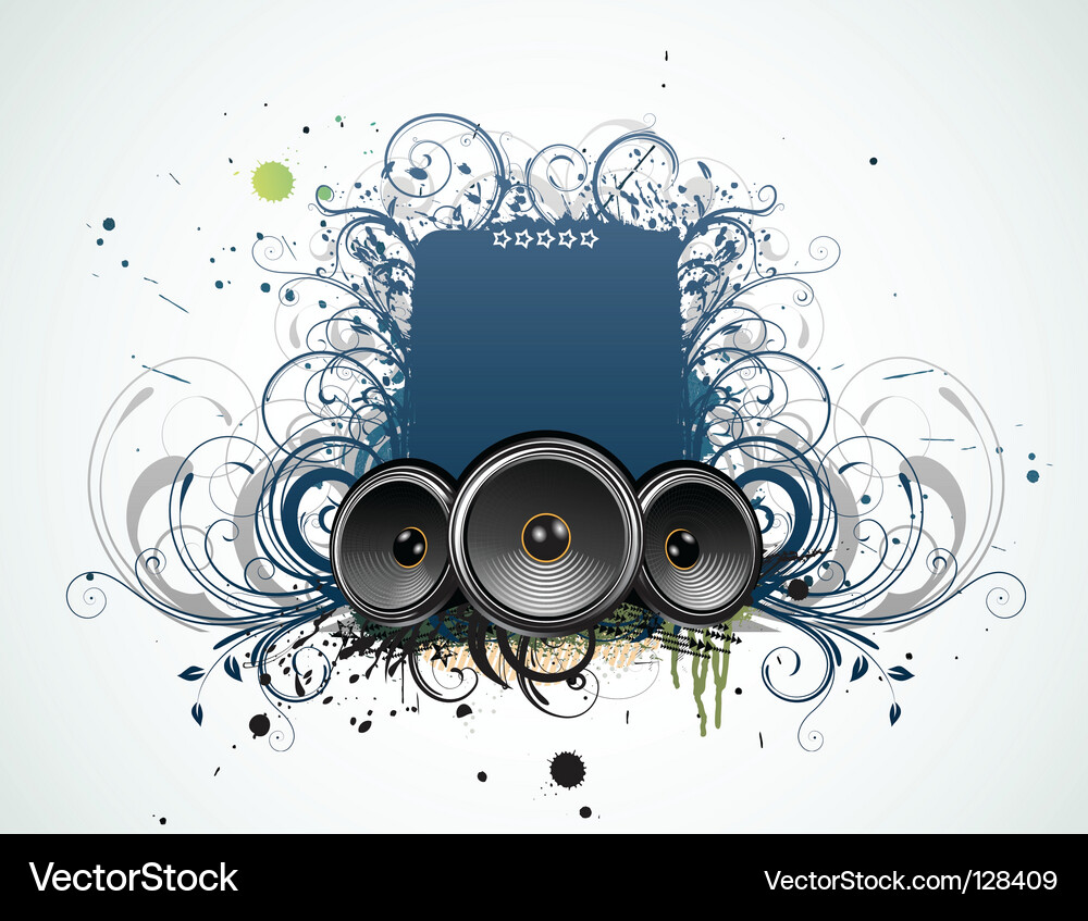 Grunge Music Frame Vector Image