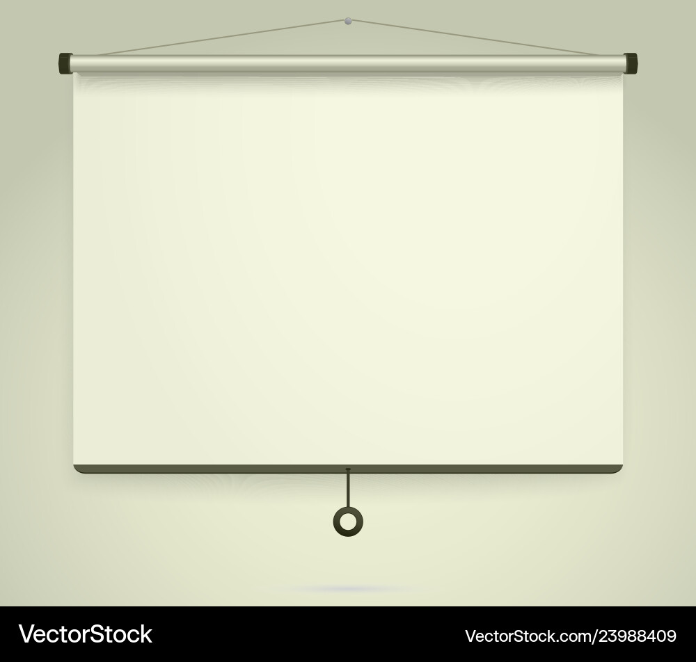 Presentation empty projection screen whiteboard vector image