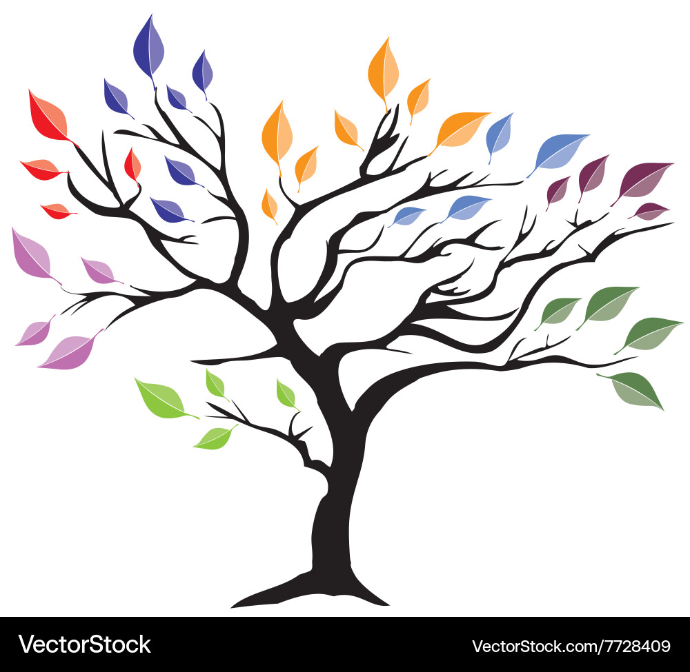 Tree color Royalty Free Vector Image - VectorStock