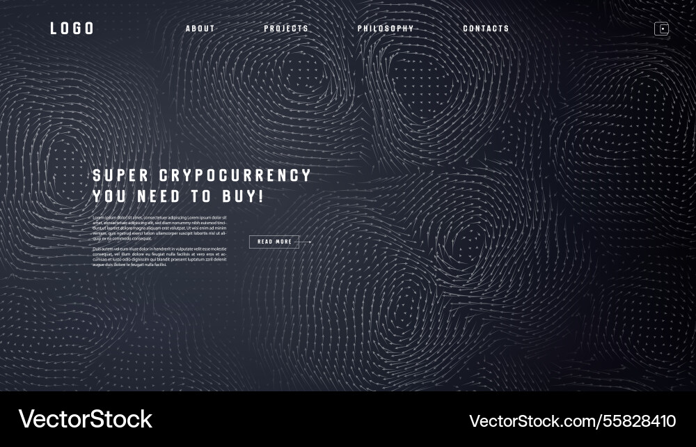 Abstract Field Flow Landing Page vector image