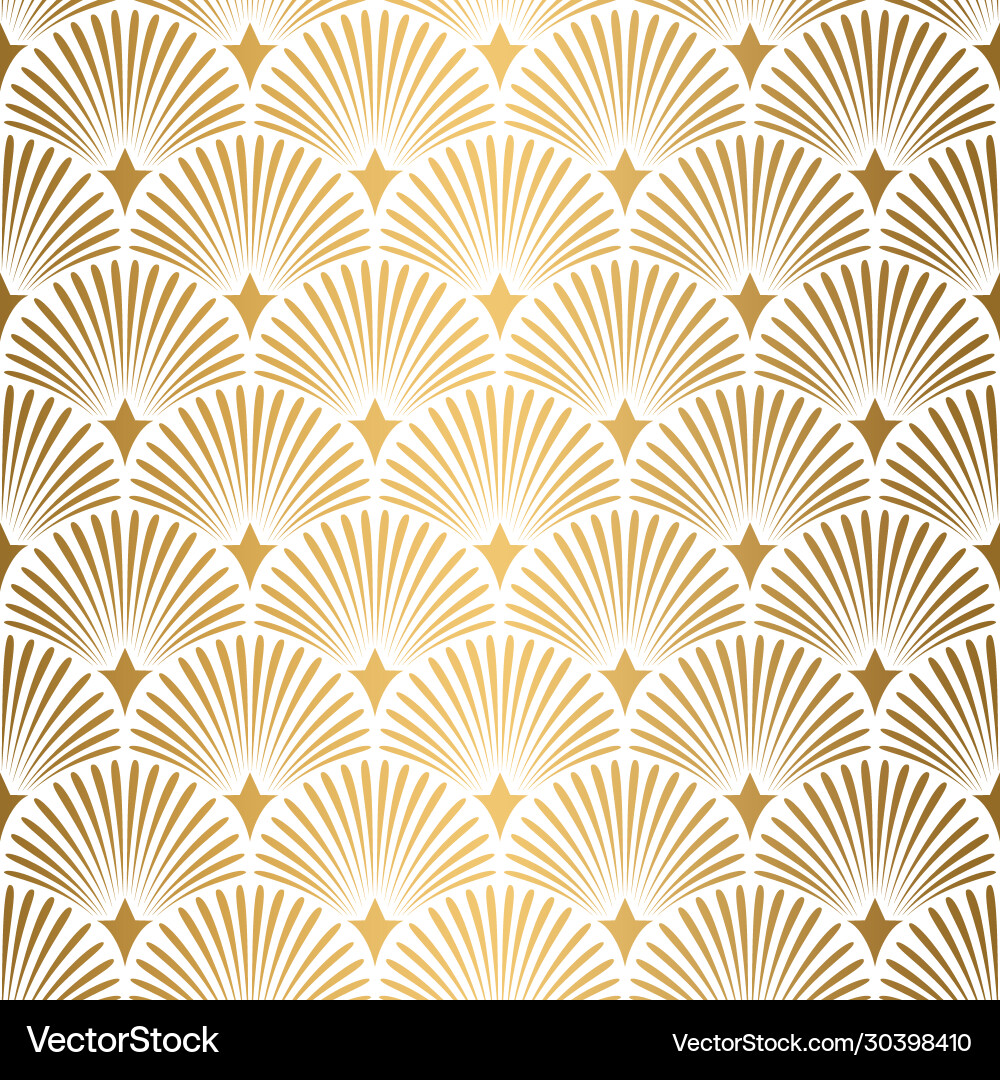 Art Deco Shell Pattern vector image