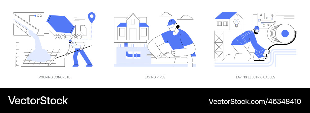 Building Utilities Installation Concept vector image