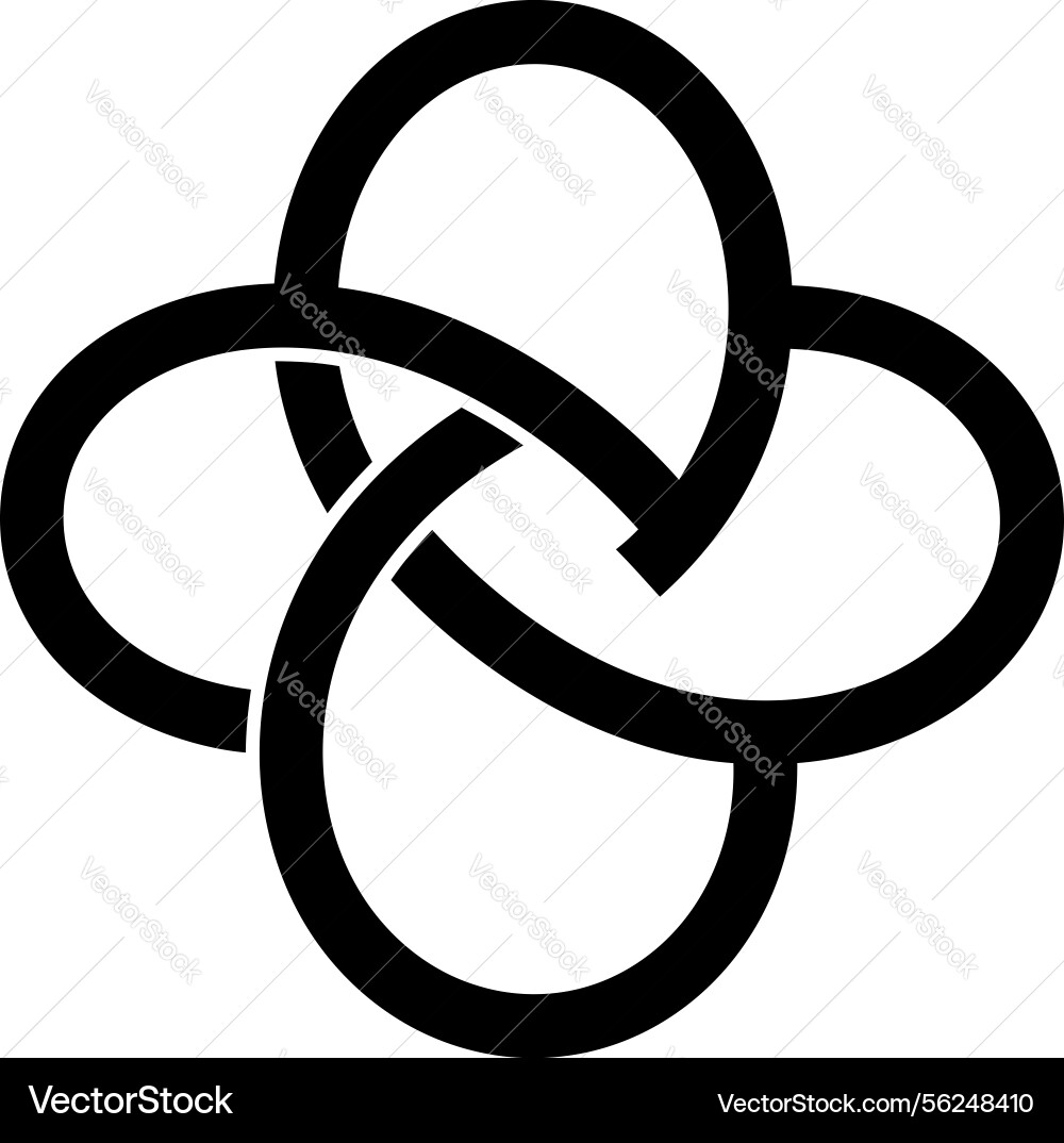 Interlocking loops forming a harmonious design Interlocking loops forming a harmonious design vector image