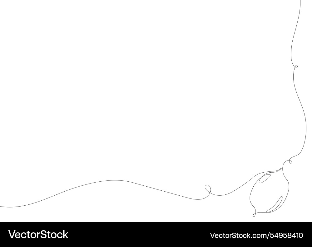Lemon continuous line background one single vector image