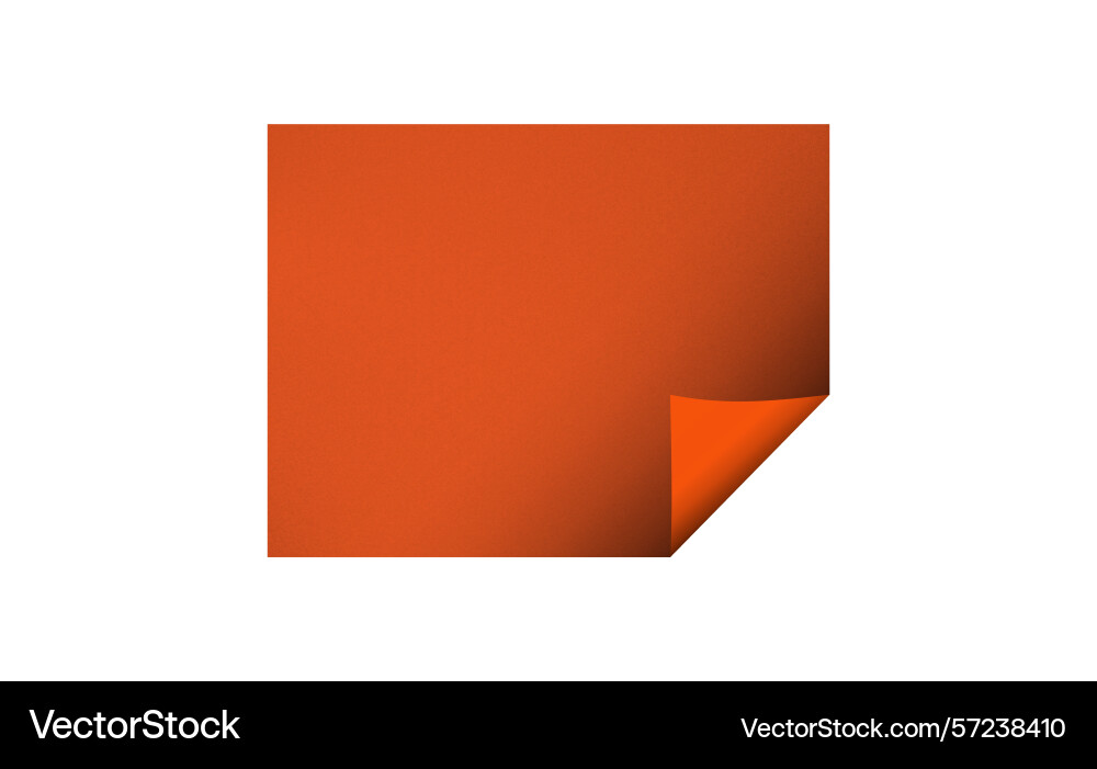 Page curl curled color paper blank sheet Vector Image