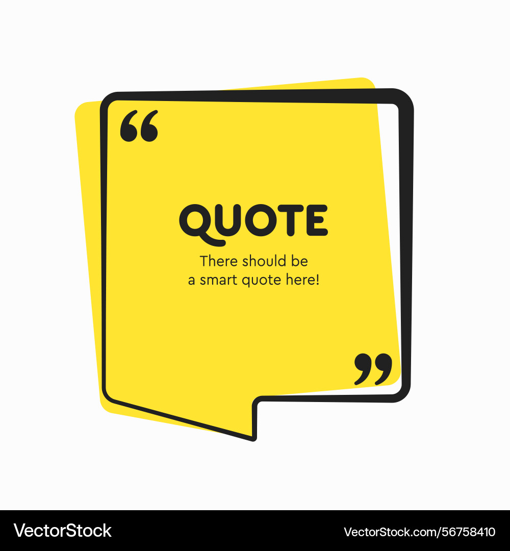 Speech bubble space for quote text frame message Speech bubble space for quote text frame message vector image