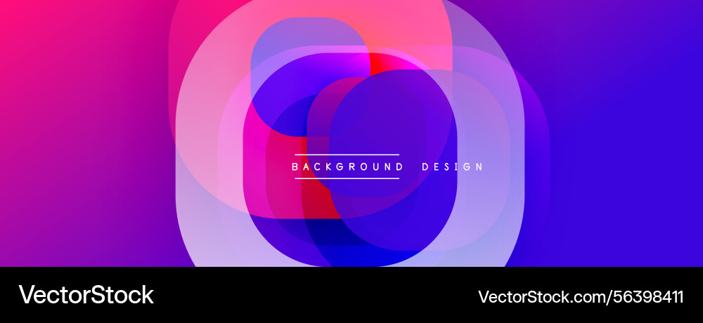 Abstract vibrant circles overlap creating dynamic Vector Image