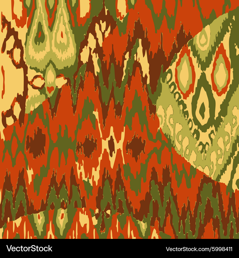 Colored ethnic print pattern abstract background Vector Image