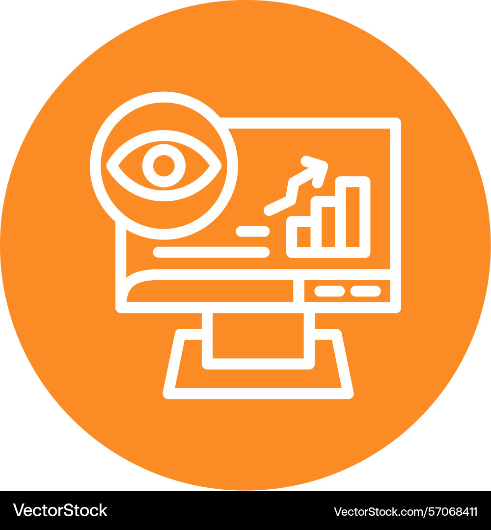 Data visualization line circle style icon design vector image