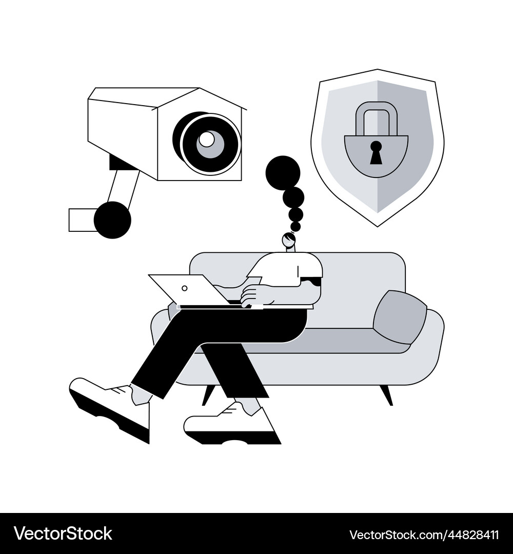 Indoor security system abstract concept – Royalty-Free Vector | VectorStock