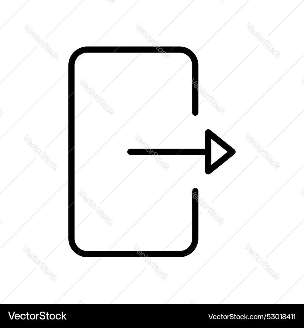 Log out icon set exit symbol logout button sign vector image