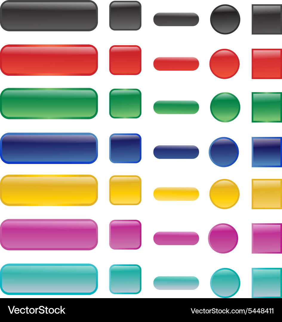 Modern Web Button Set vector image
