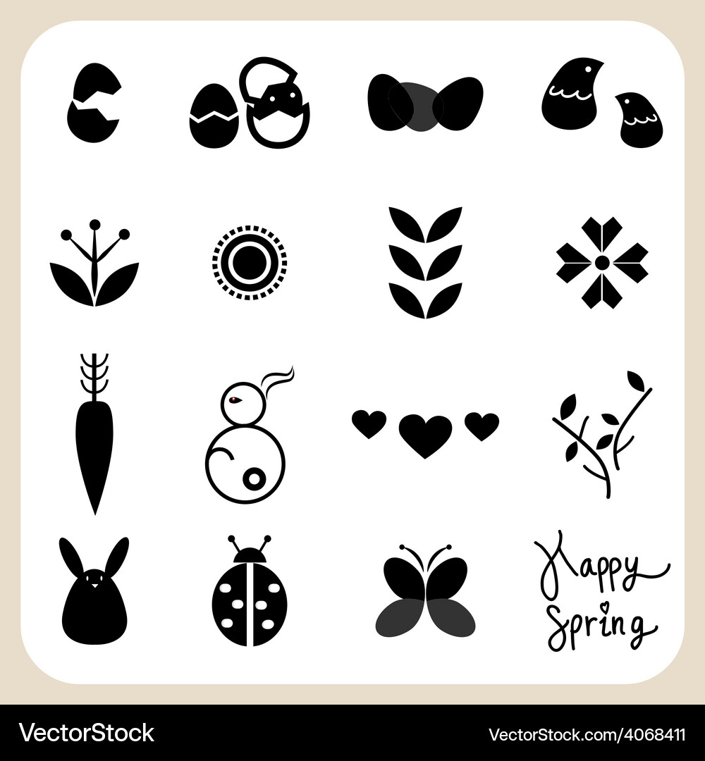 Spring and easter for design Vector Image