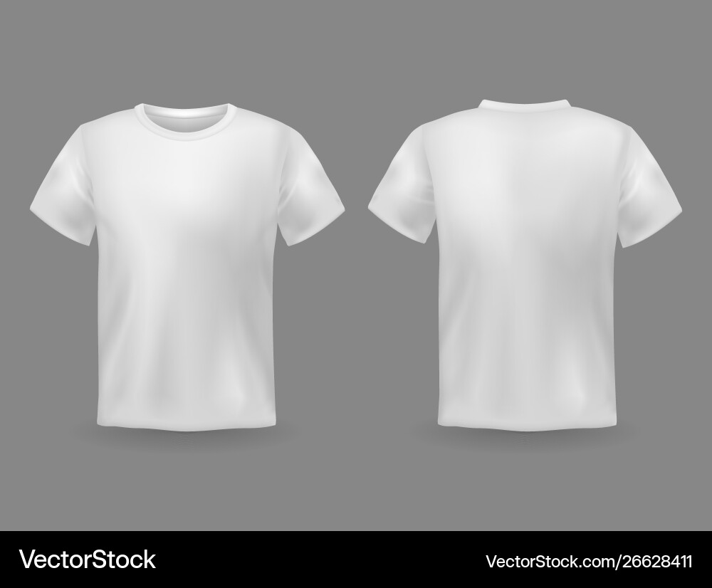 T-shirt mockup white 3d blank front T-shirt mockup white 3d blank front vector image