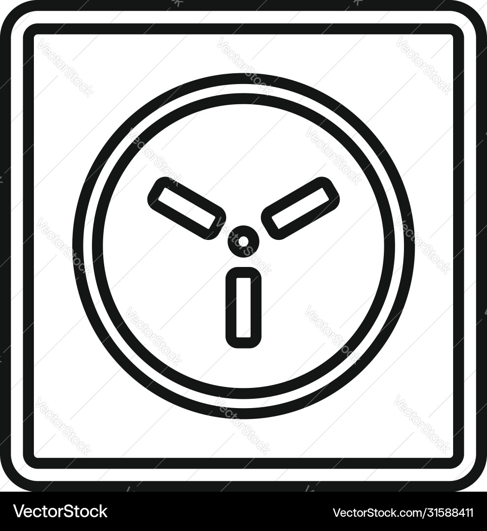 Type h power socket icon outline style Type h power socket icon outline style vector image