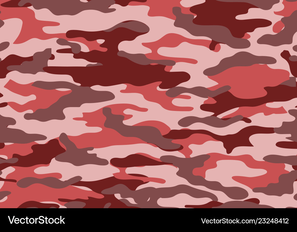 Camouflage pattern background red pink style vector image