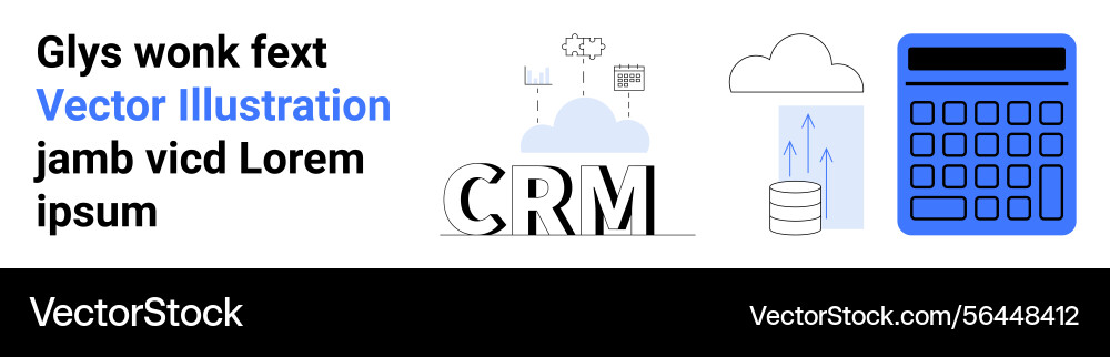 Crm cloud system with data integration Crm cloud system with data integration vector image